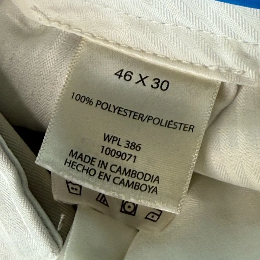 Haggar Men's Khaki Slacks Tan Flat Front Khaki Pants Sz 46” x 30” Big & Tall